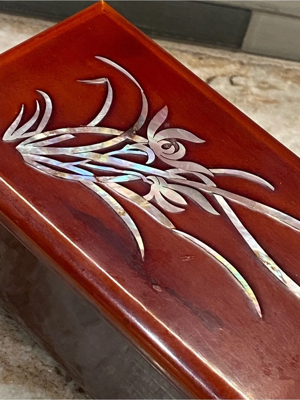 VTG Westland Co Japanese Lacquer Music Jewelry Box